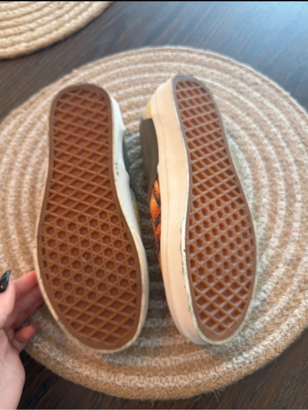 Vans Slip-On Sneakers with Desert Cactus Print in Orange and Brown